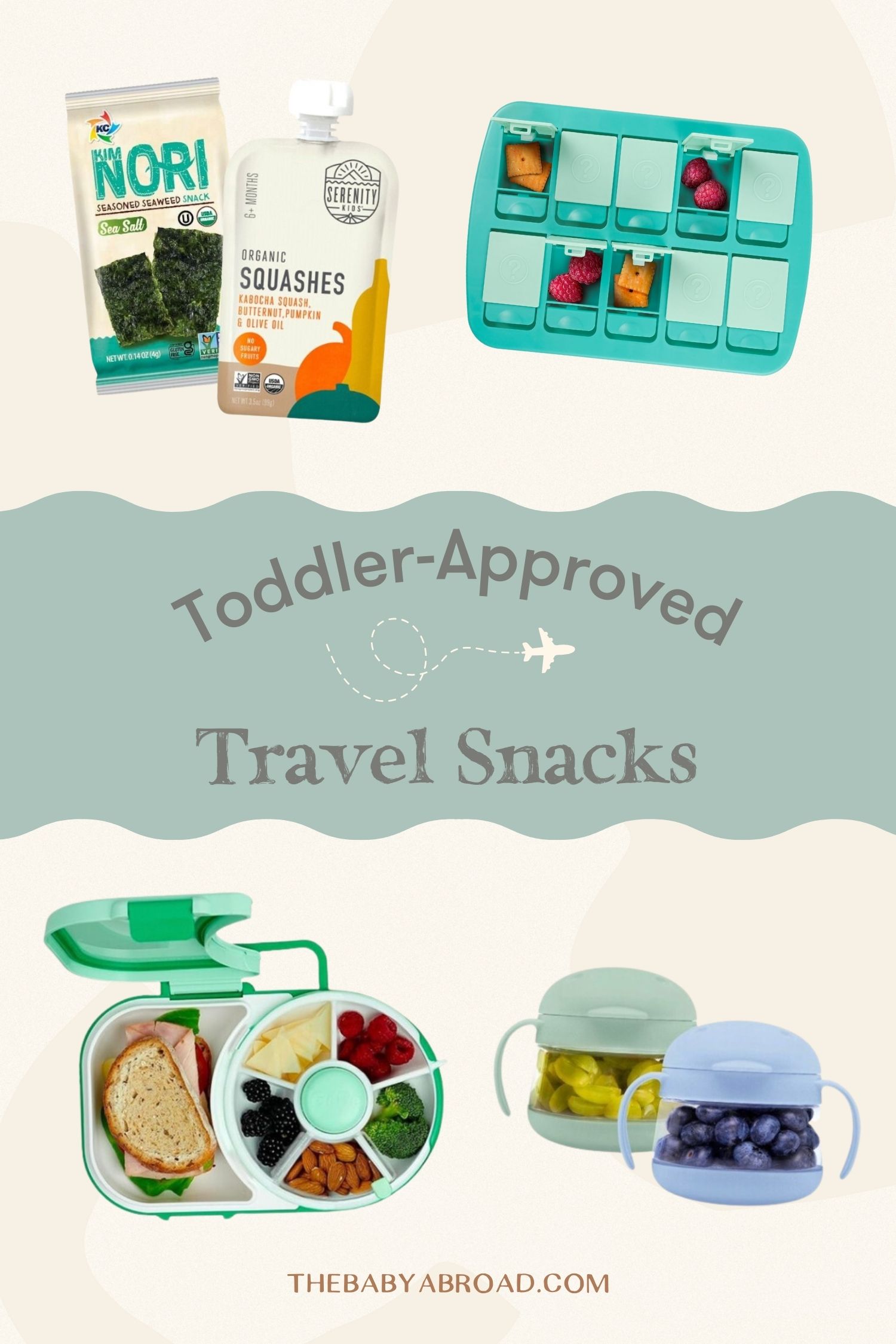 Toddler Approved Travel Snacks for Your Next Flight Pin