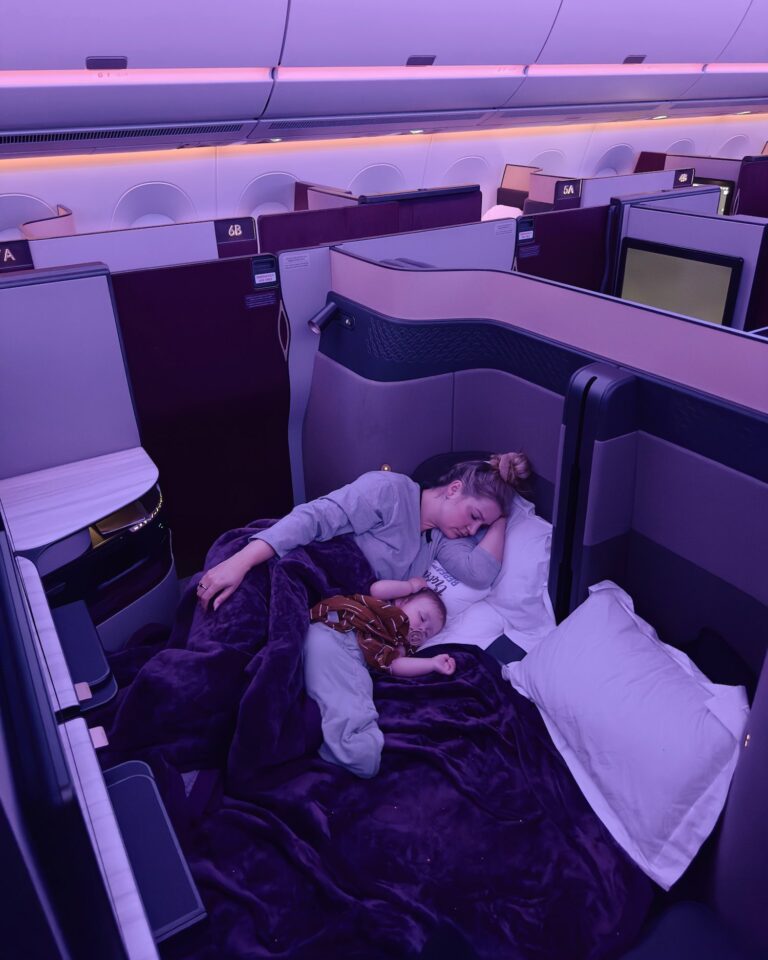 Flying Qatar Airways Qsuites with a Baby - The Baby Abroad